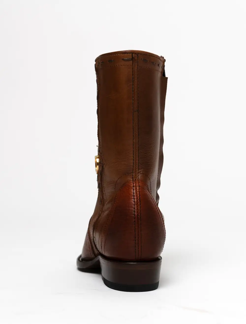 Men's Round Toe Leather Ankle Boots