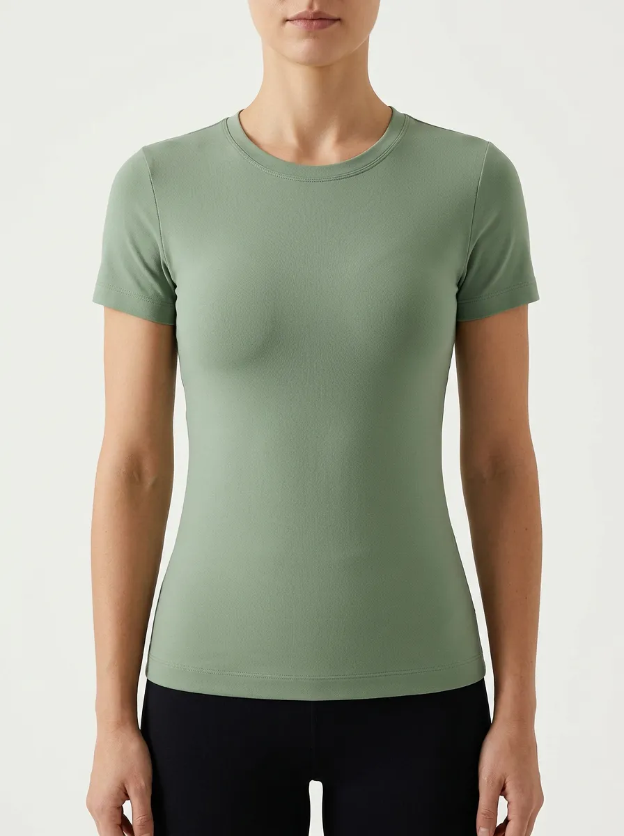 Women's Fitted Minimal Crewneck T-Shirt