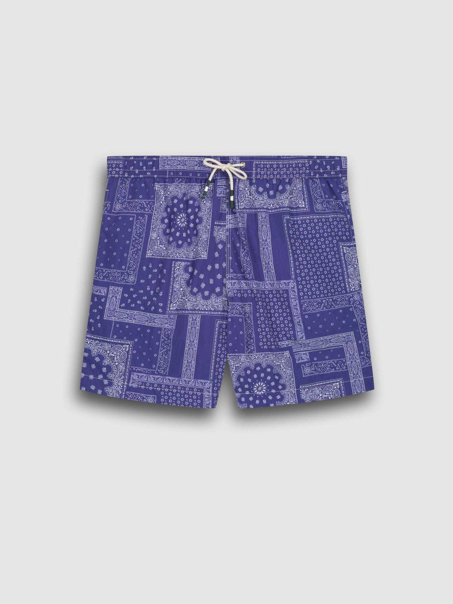 Loose Casual Comfortable Breathable Indigo Blue Swim Trunks