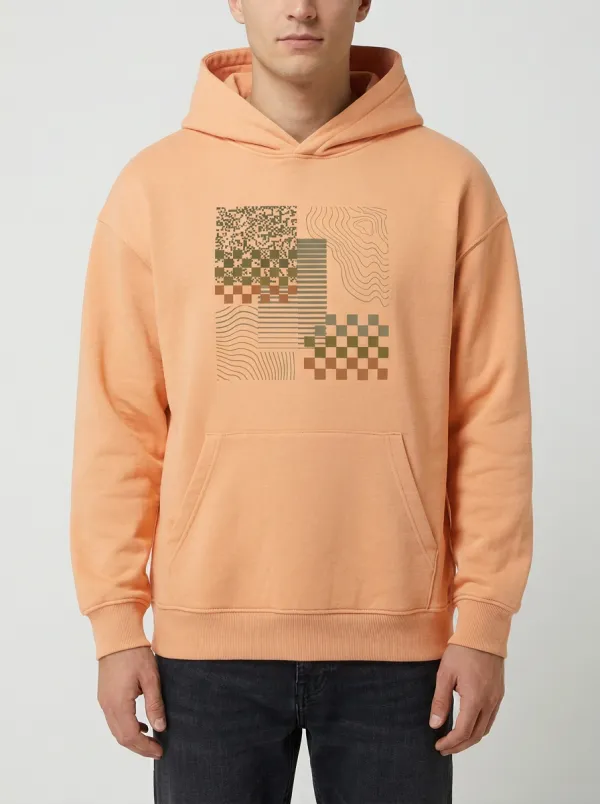 Men's Everyday Geometric Abstract Pattern Print Hoodie