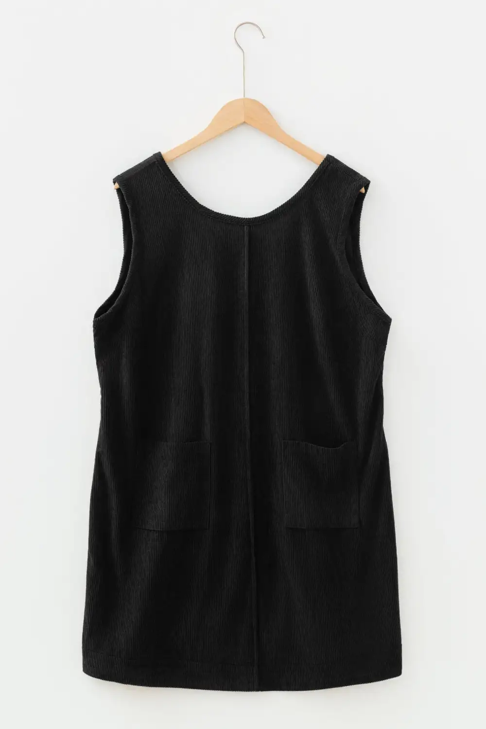 Women's Corduroy Sleeveless Pocket Mini Dress