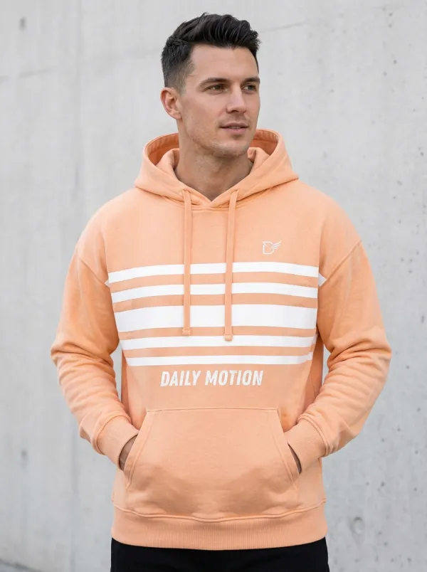 Men's Daily Motion Striped Graphic Print Hoodie