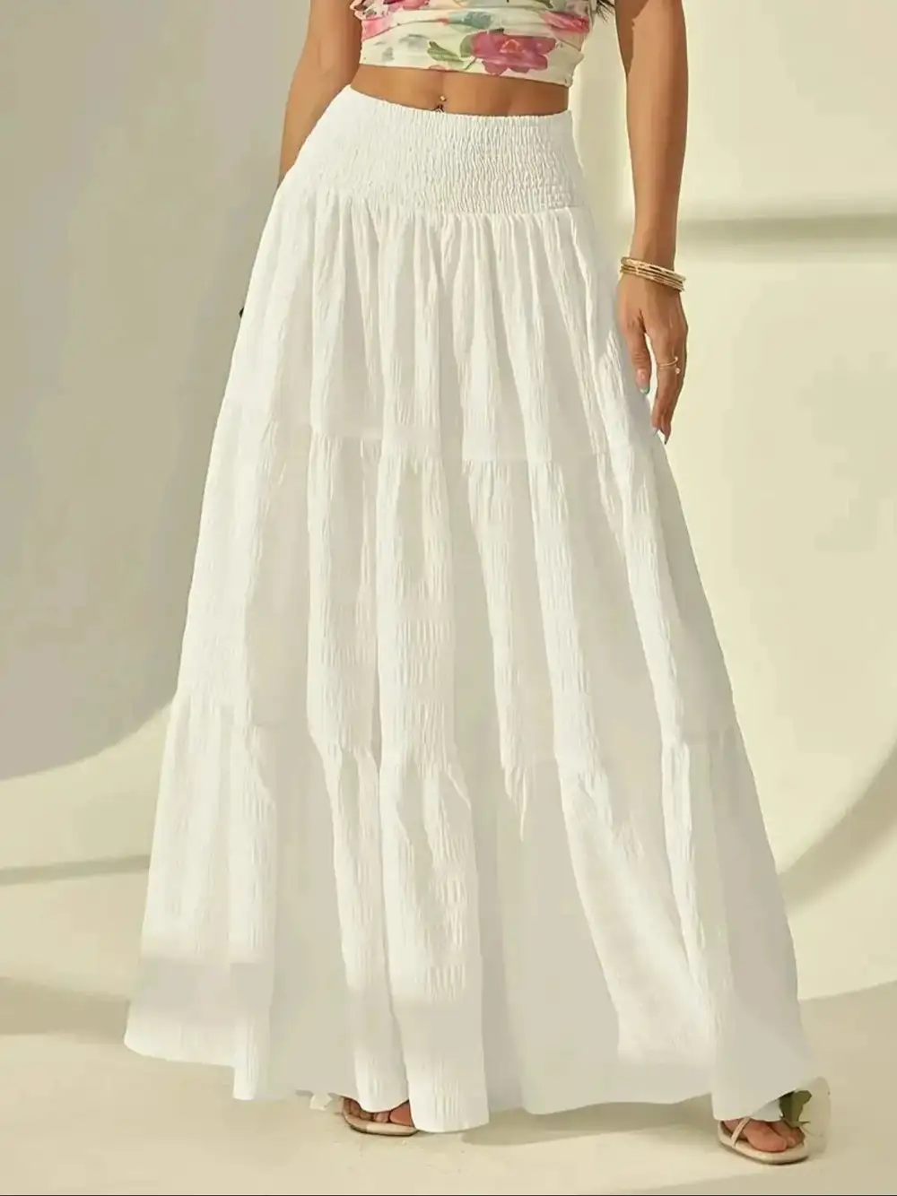 Relaxed Tiered Maxi Skirt
