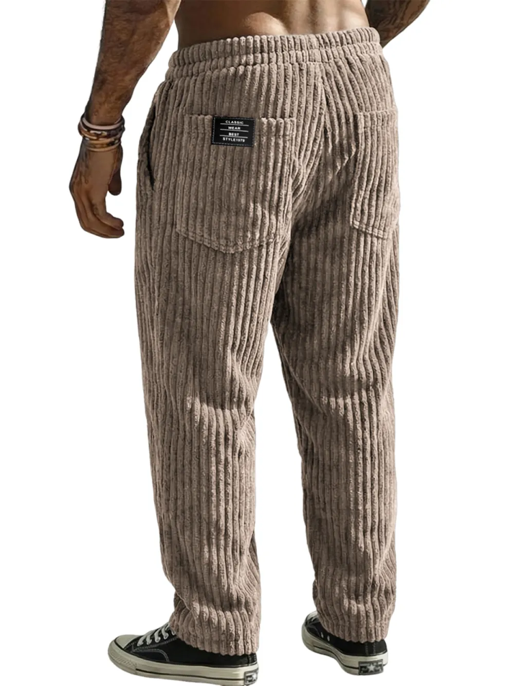 Corduroy Seamed Detail Trousers