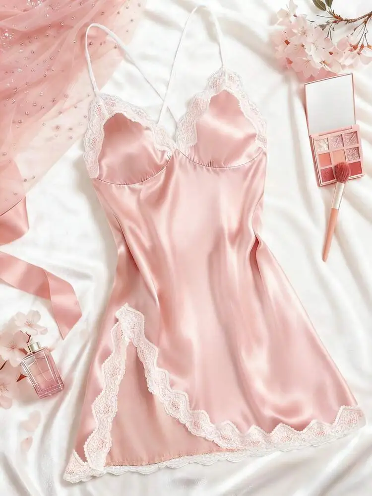 Sculpted Lace Slip Nightgown