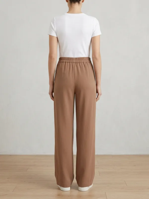 Women's Wide-Leg Trousers with Elasticated Waist
