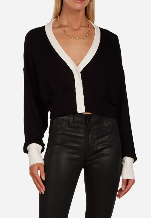 Rib Knit Colorblock Cardigan
