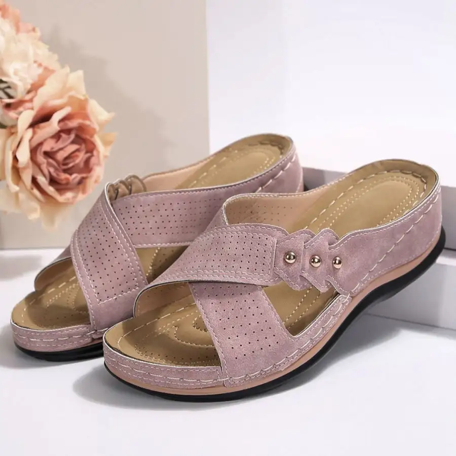 Relaxed Open Toe Platform Sandals