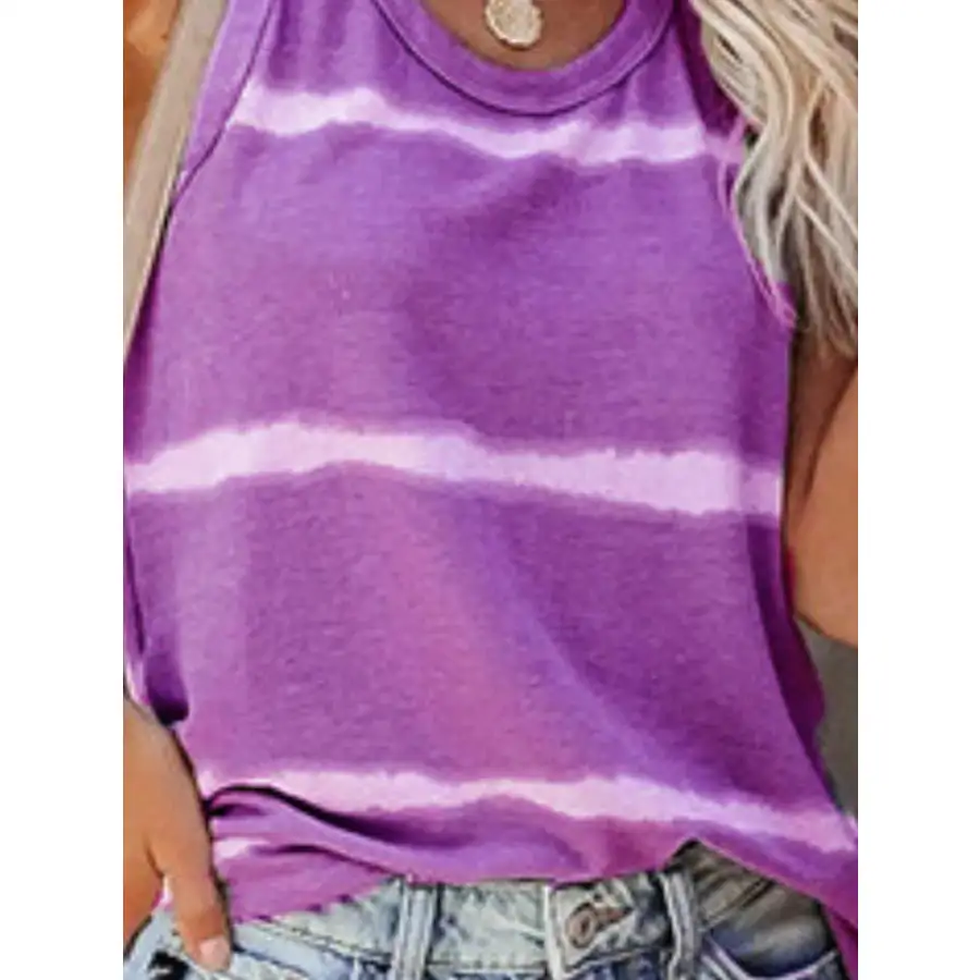 Full Size Round Neck Tank Top Plus