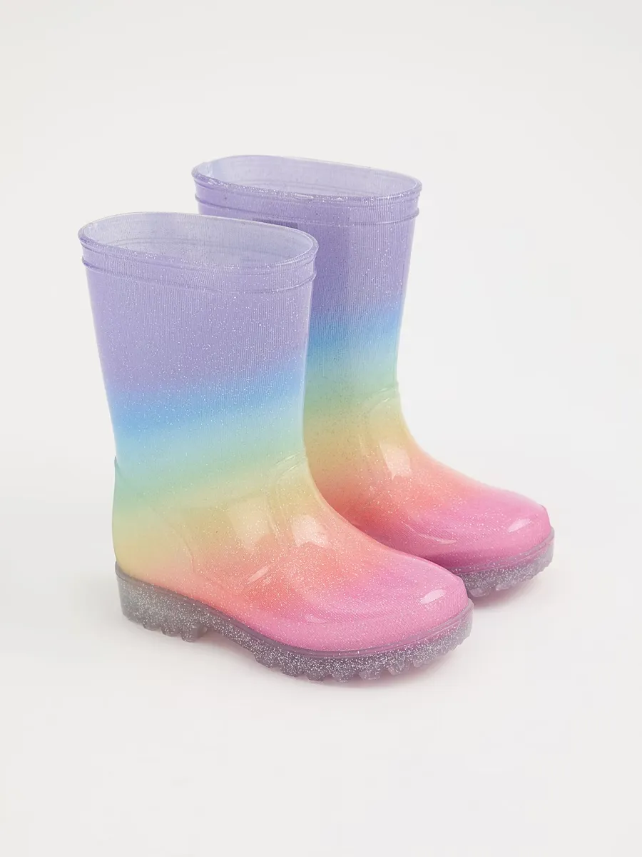 Rainbow Wellington Boots