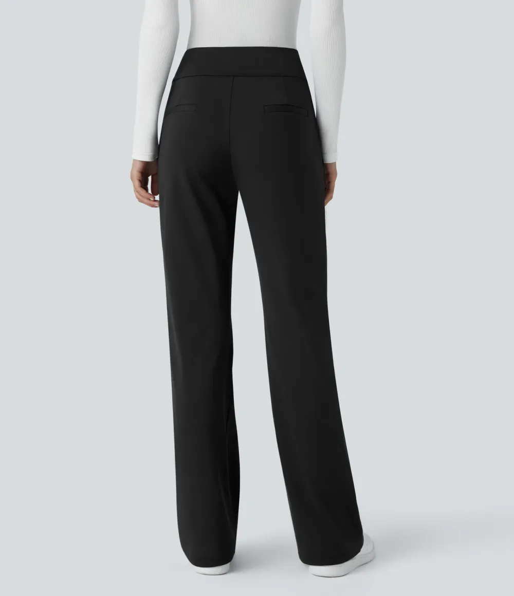  DayStretch Mid Rise Side Zipper Pocket Work Flare Pants