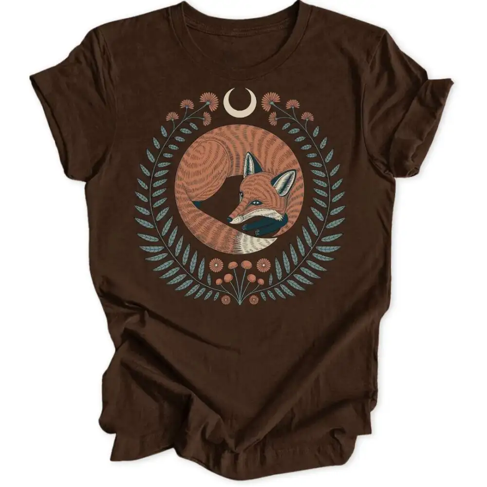 Folk Art Fox Unisex T-Shirt