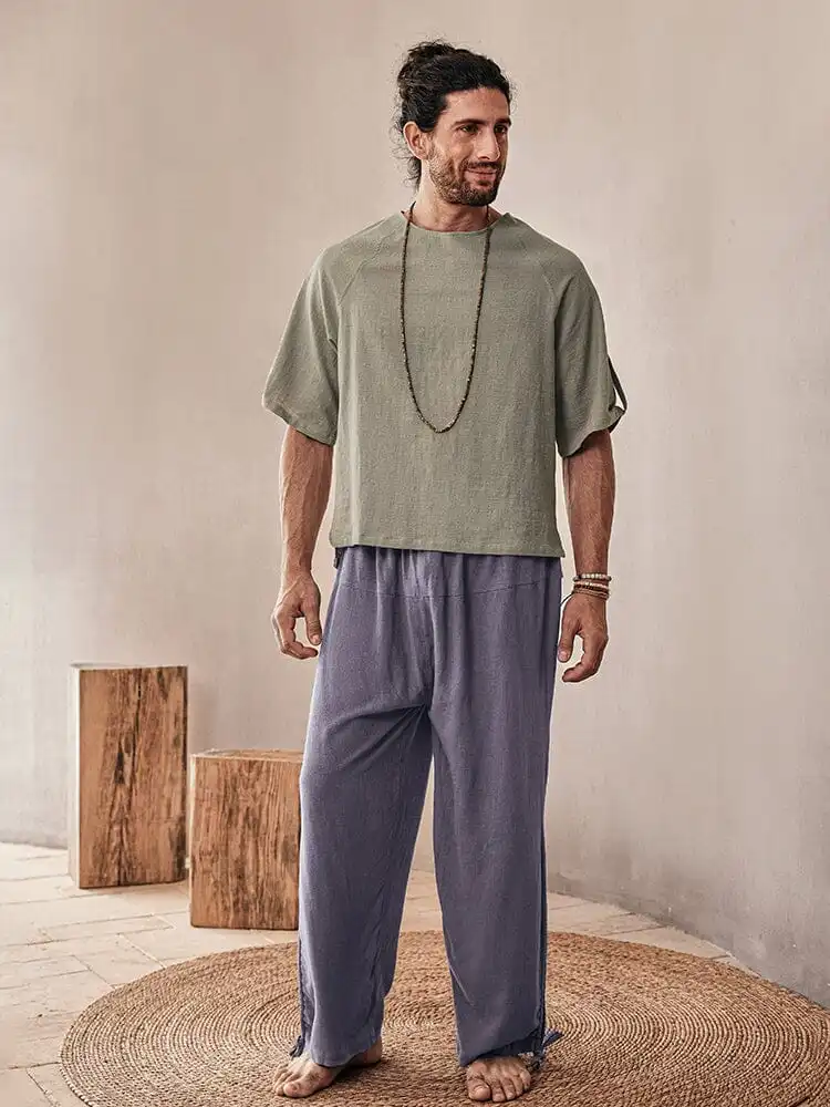 Premium Cotton Linen Top T-Shirt