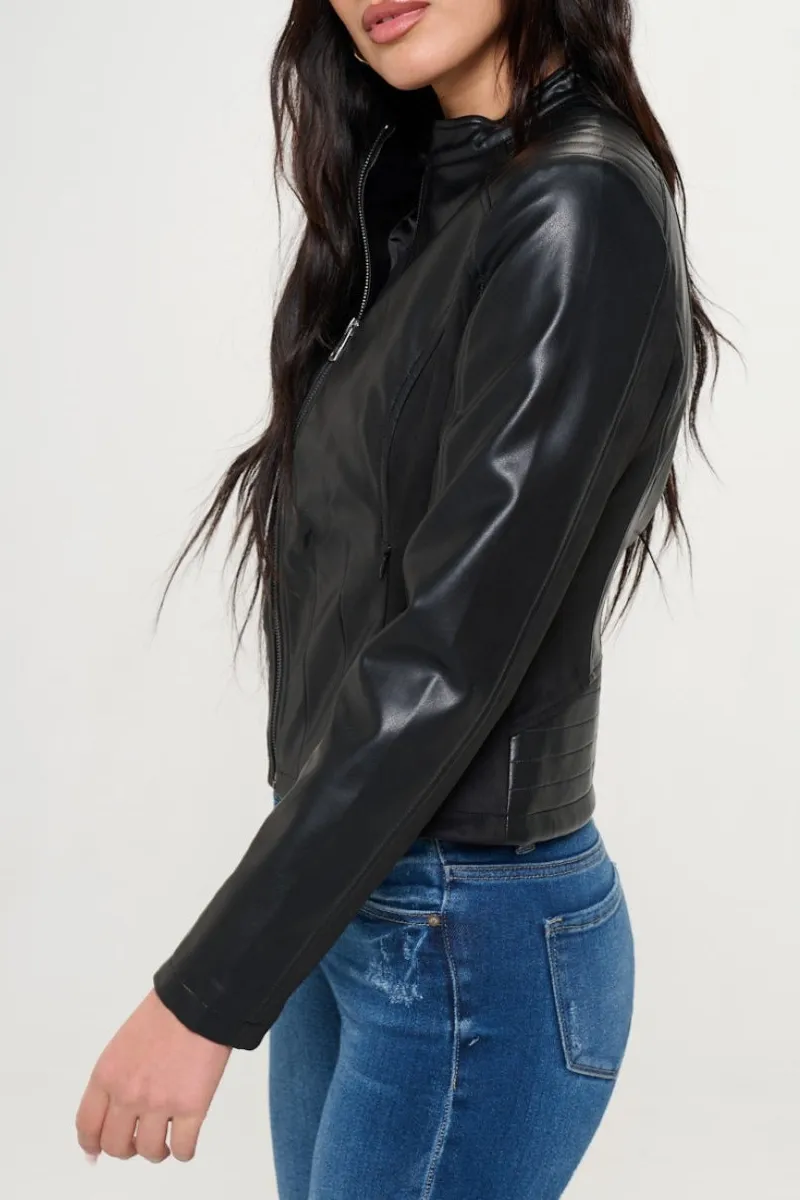 Zip-up Vegan Moto Jacket