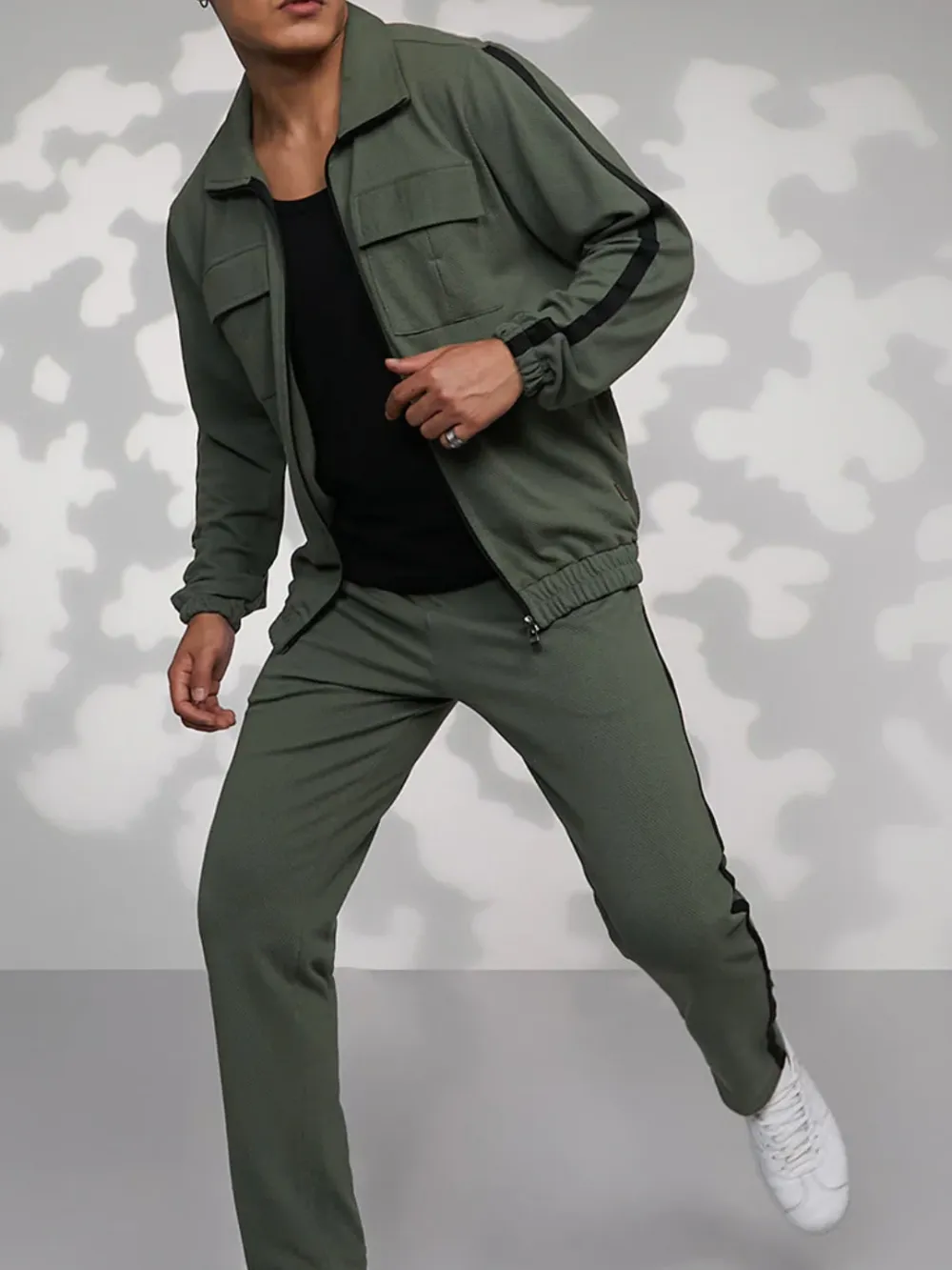 Green Casual Style  Pants Sets