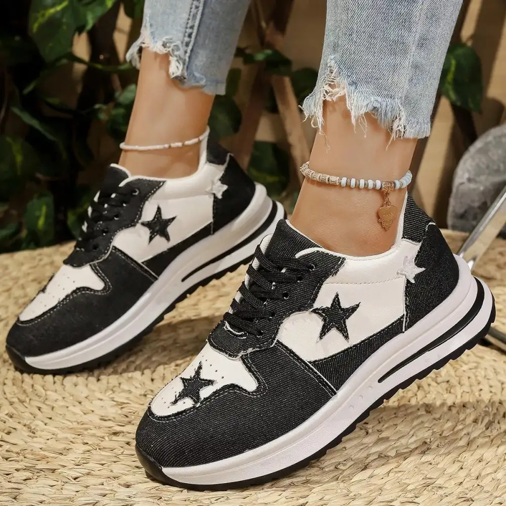 Star Lace-Up Sneakers