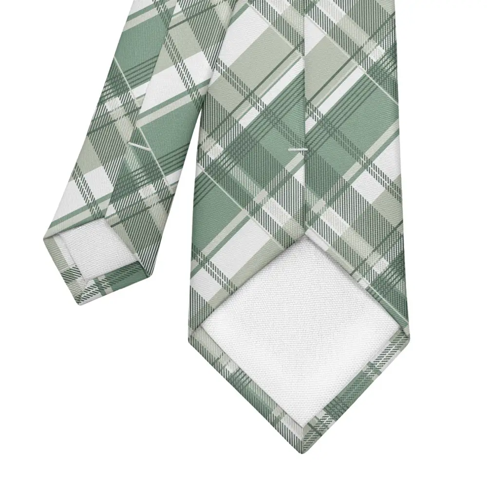 Refined Plaid Detail Necktie