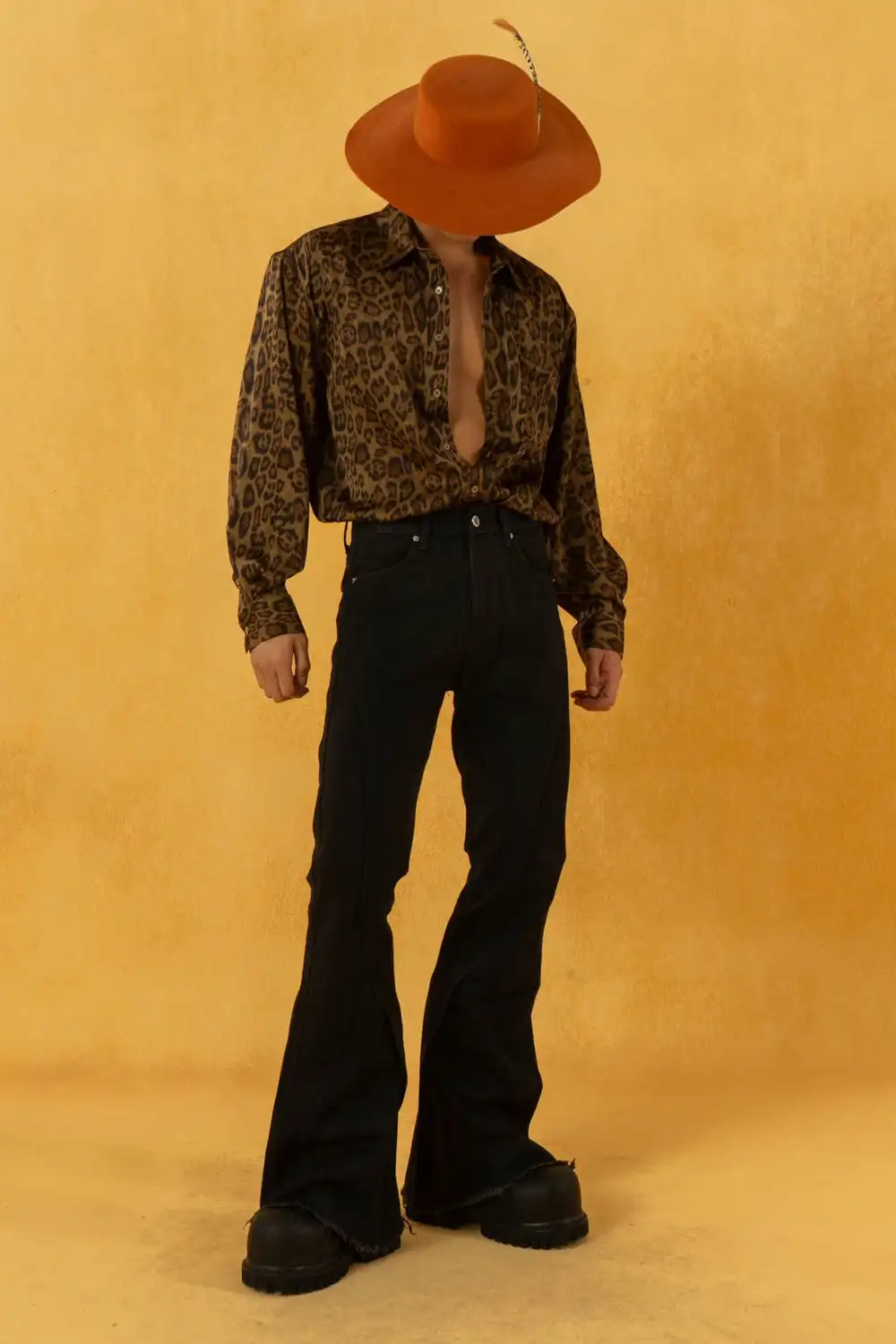 Flared Slim-Fit Raw-Hem Jeans