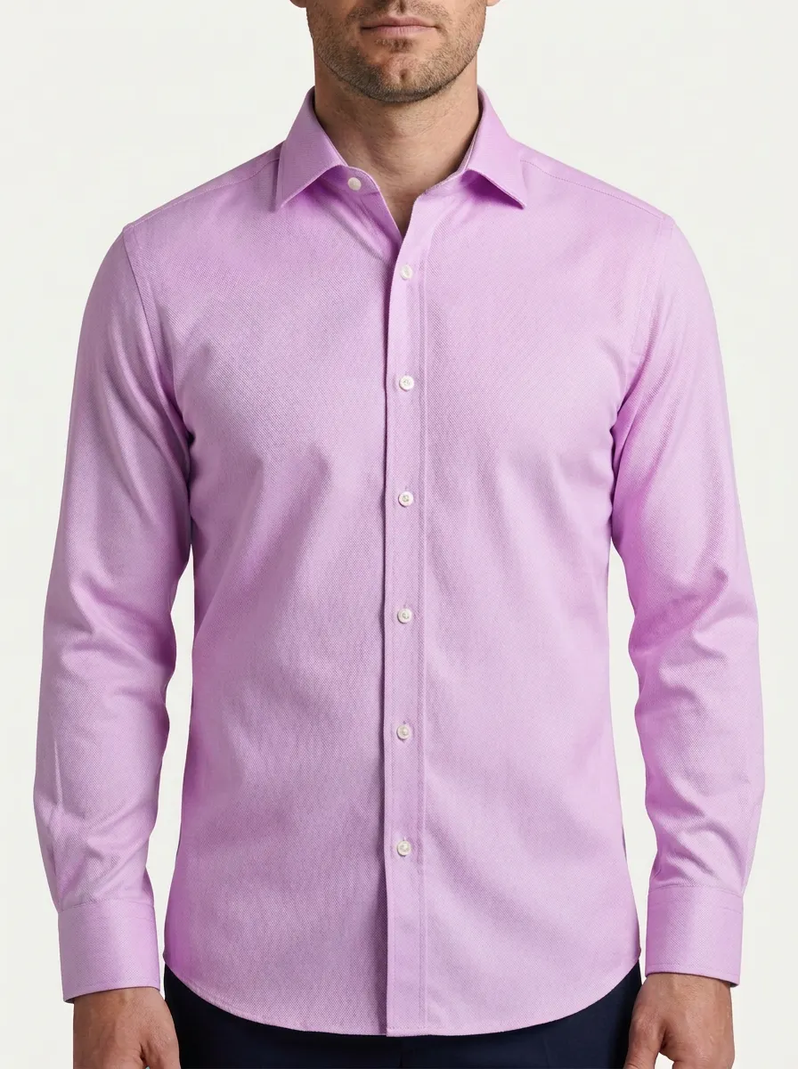 Men's Modern Textured Dress Shirt