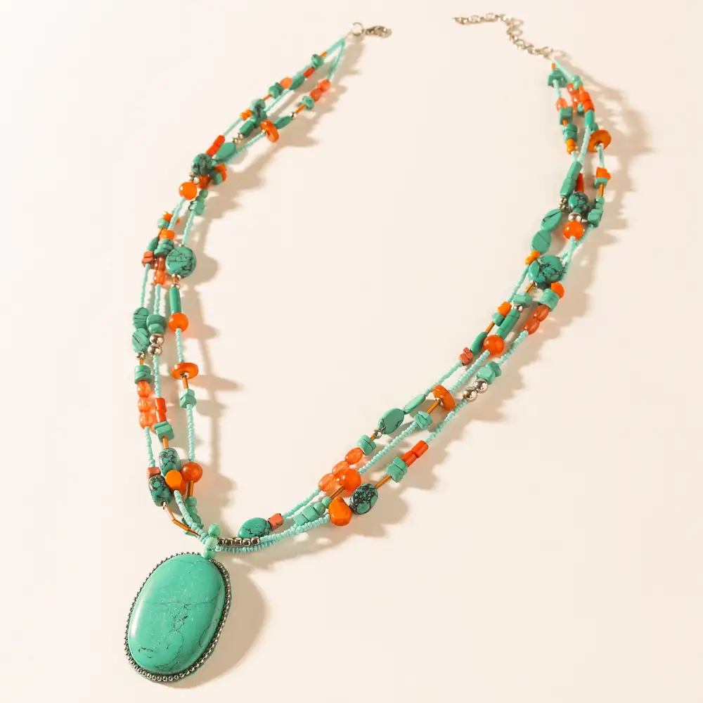 Stone Accent Layered Necklace