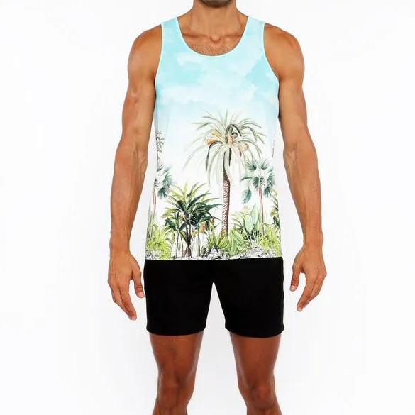 Rhythm Printed Mesh Tank Top