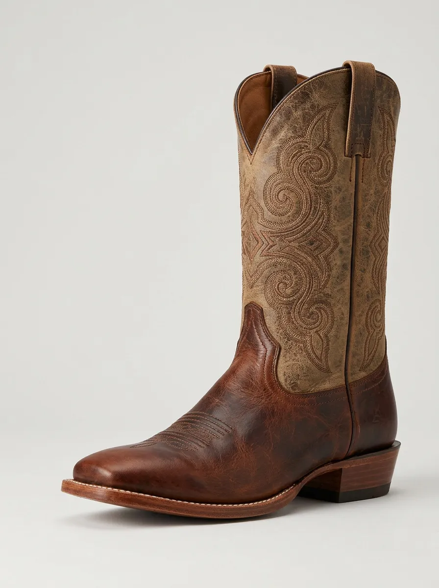 Casual Embroidered Trail-Look Western Boots