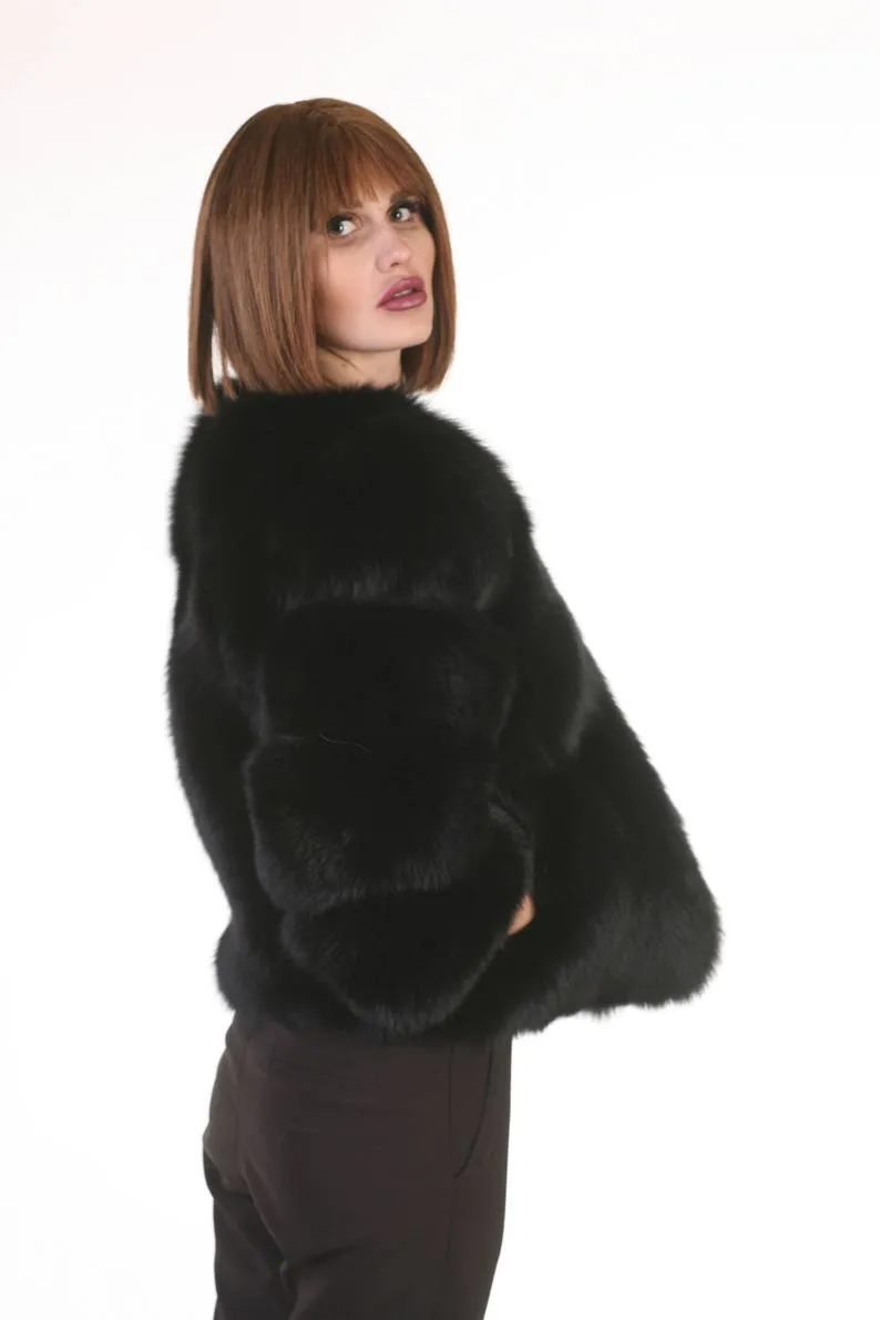 Black Fox Fur Coat Women’s