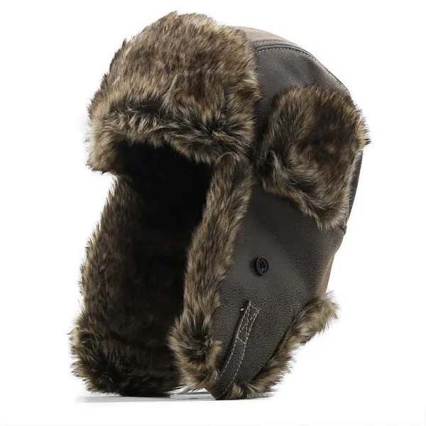 Textured Leather Hat