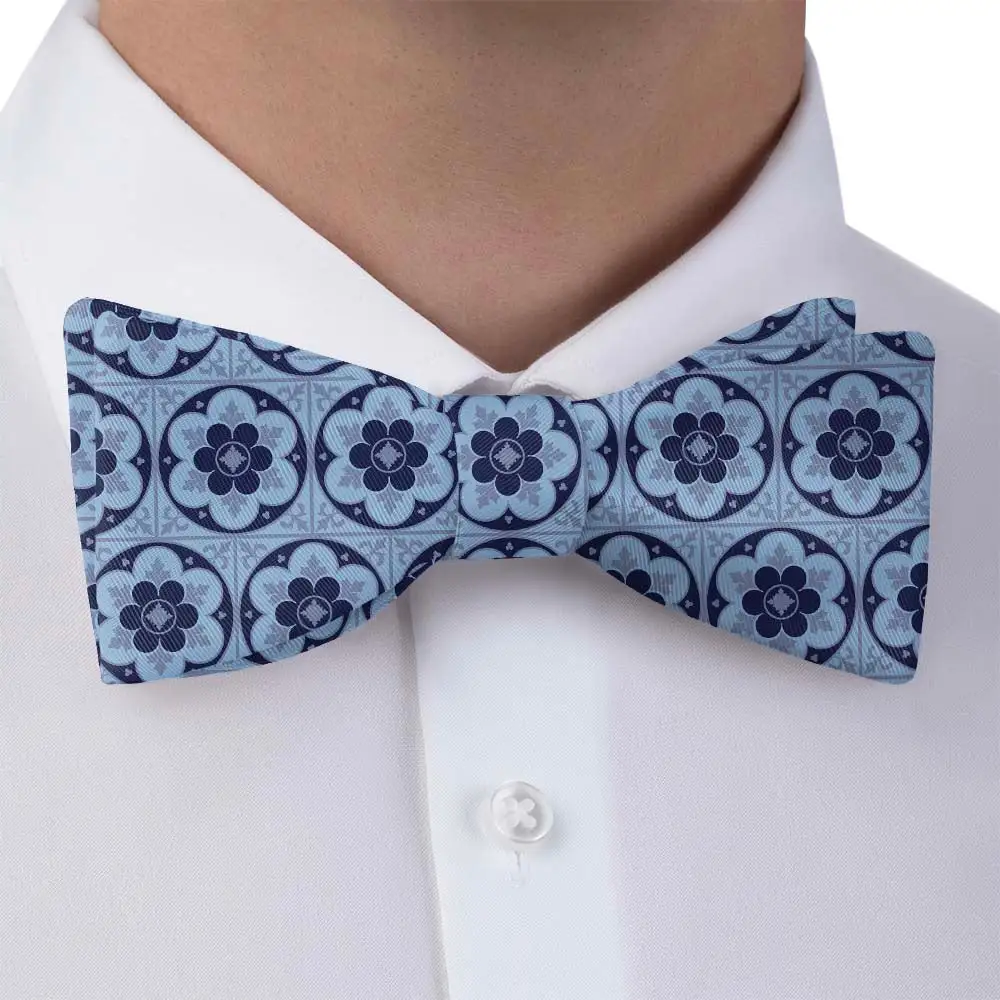 Iron Blossom Pattern Bow Tie