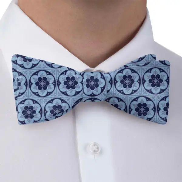 Iron Blossom Pattern Bow Tie