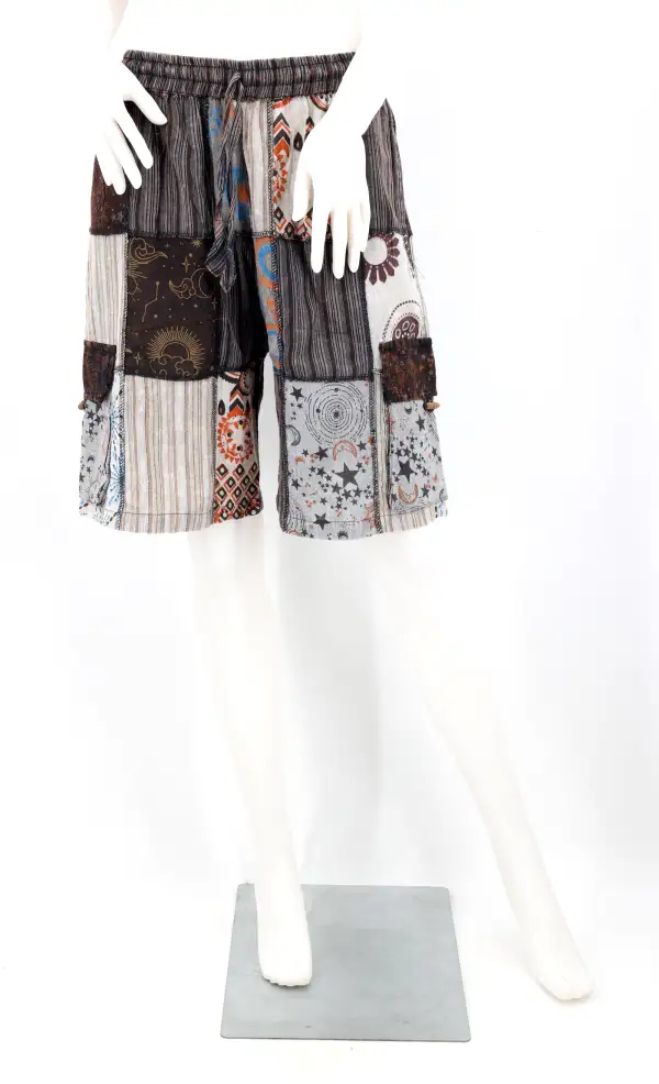 Women's Harem Cargo Patchwork Shorts