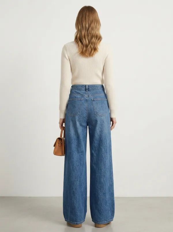 Women's Wide Leg Casual Denim Jeans