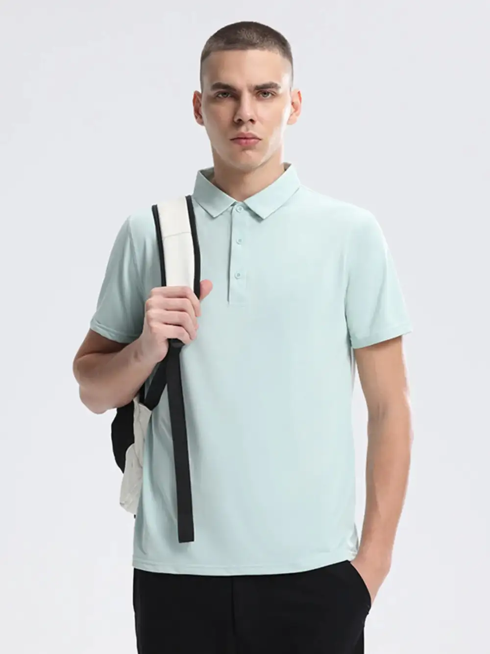 Straight Fit Short Sleeve Collared Polo Shirt