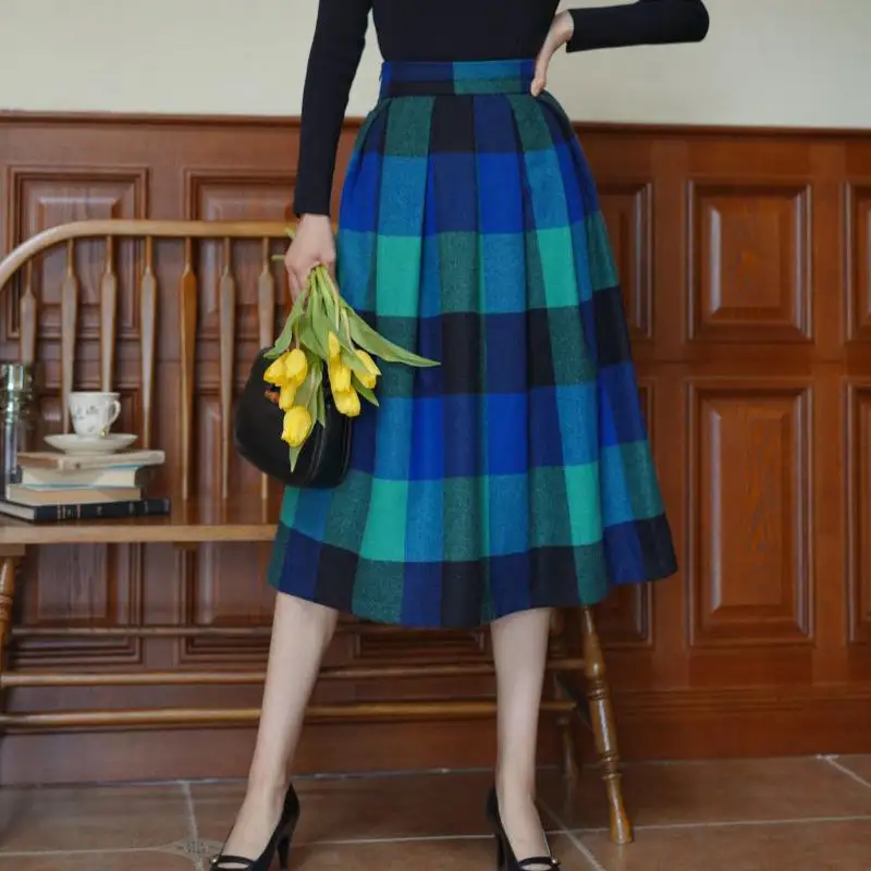 Artful Boutique Everyday Casual Plaid Skirt
