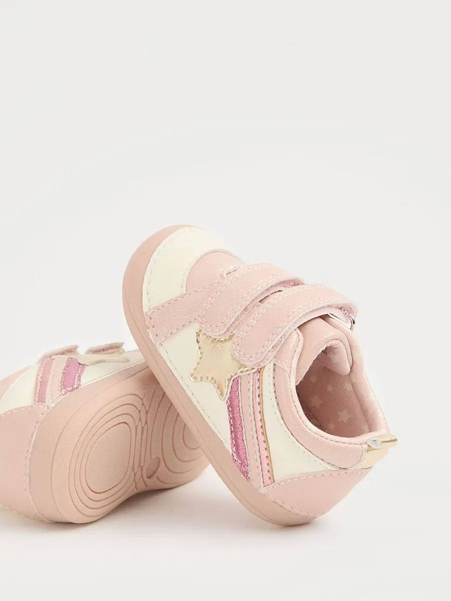 Pre Walkers Pink Star Double Strap Shoes