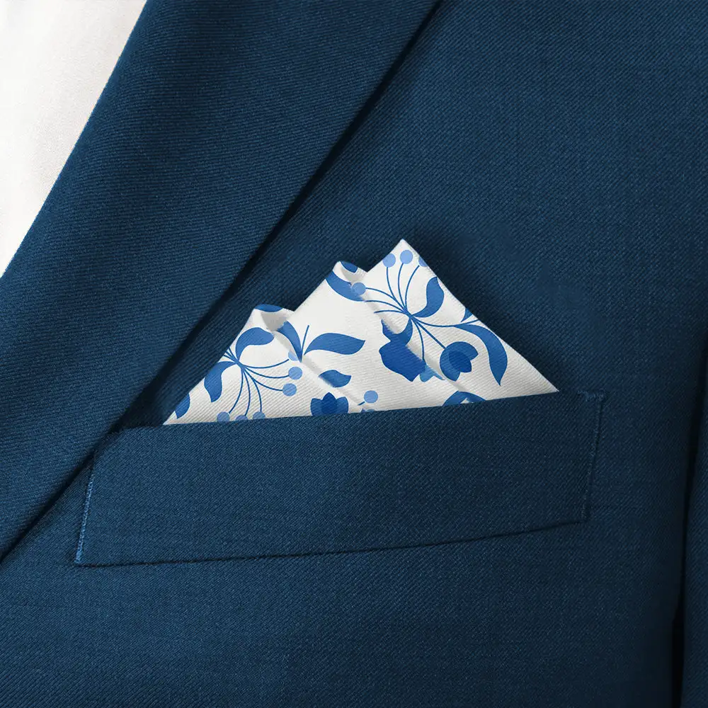 Crisp Composed Floral Pocket Square