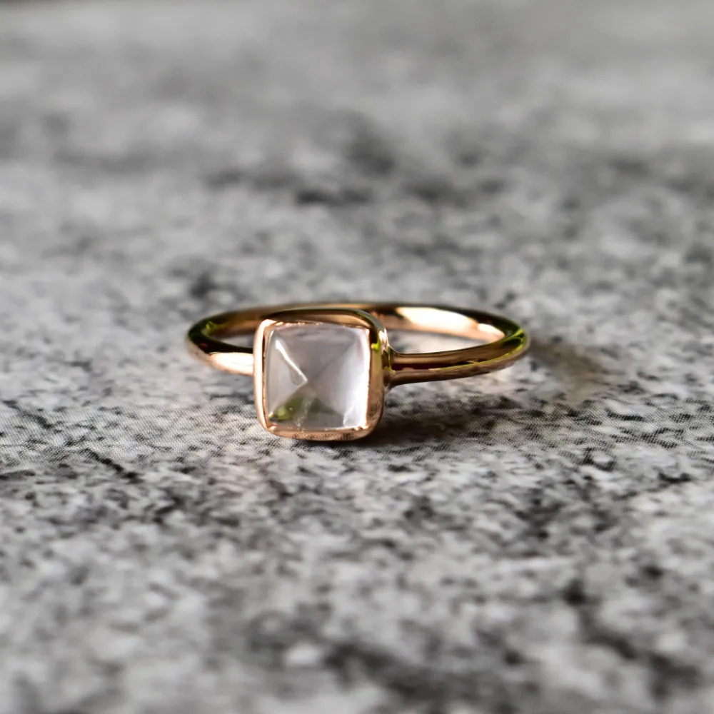 Romantic Square Quartz Ring