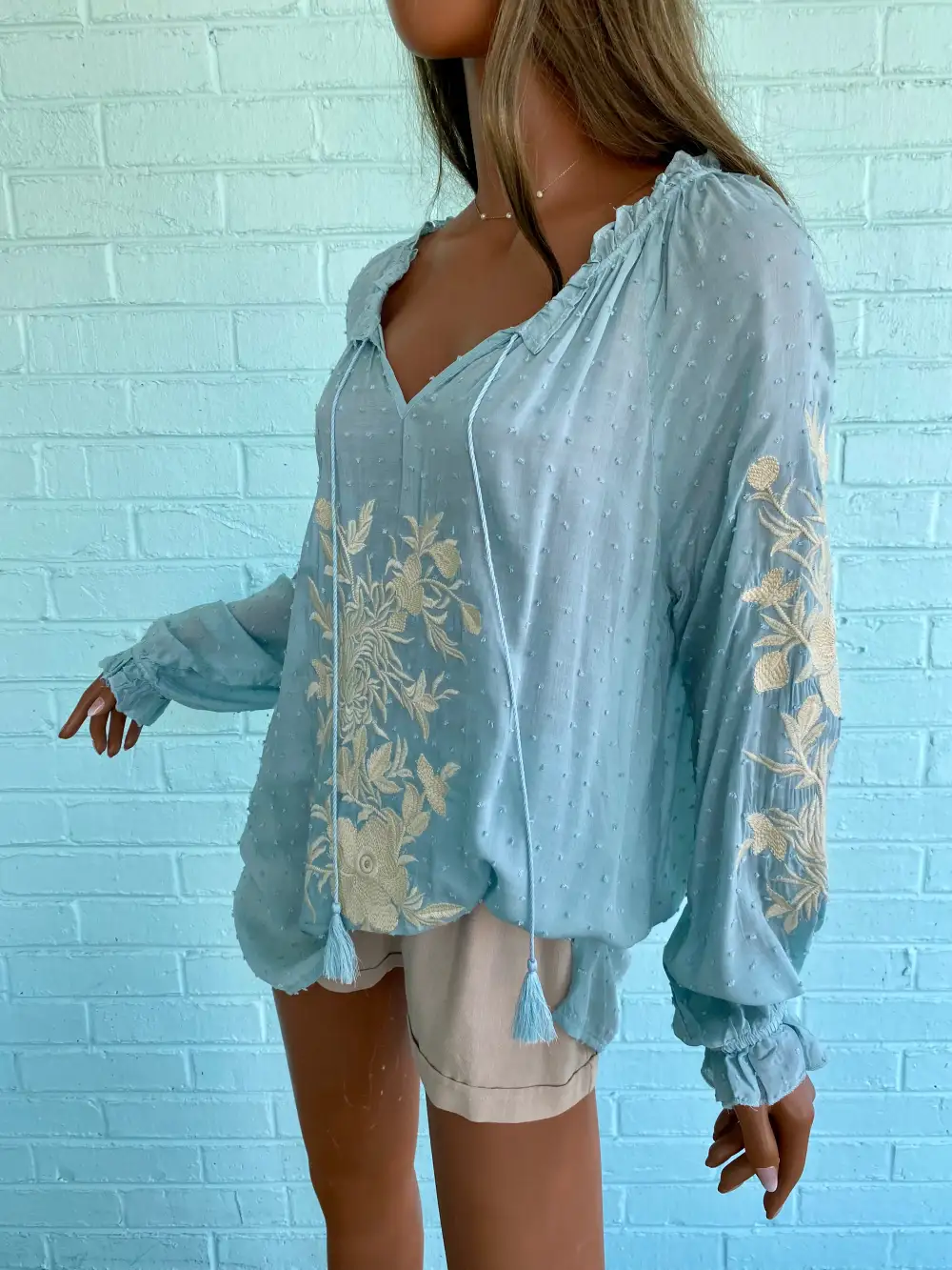 Relaxed Gauze Button Tunic