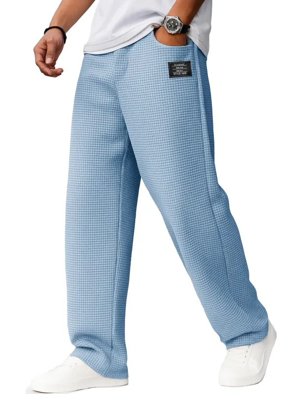 Textured Knit Drawstring Trousers