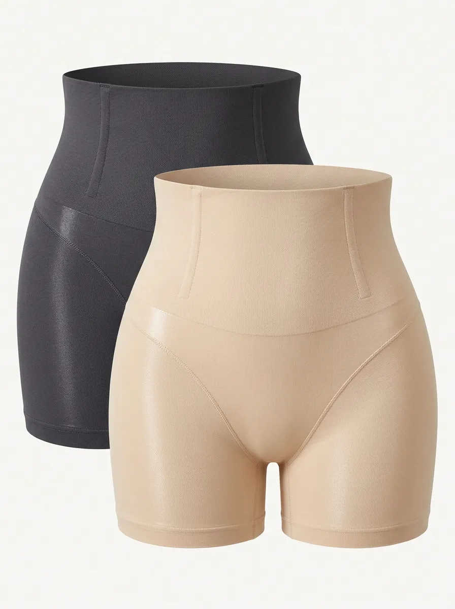 High-Rise Core-Support Two-Pack Shapewear Shorts