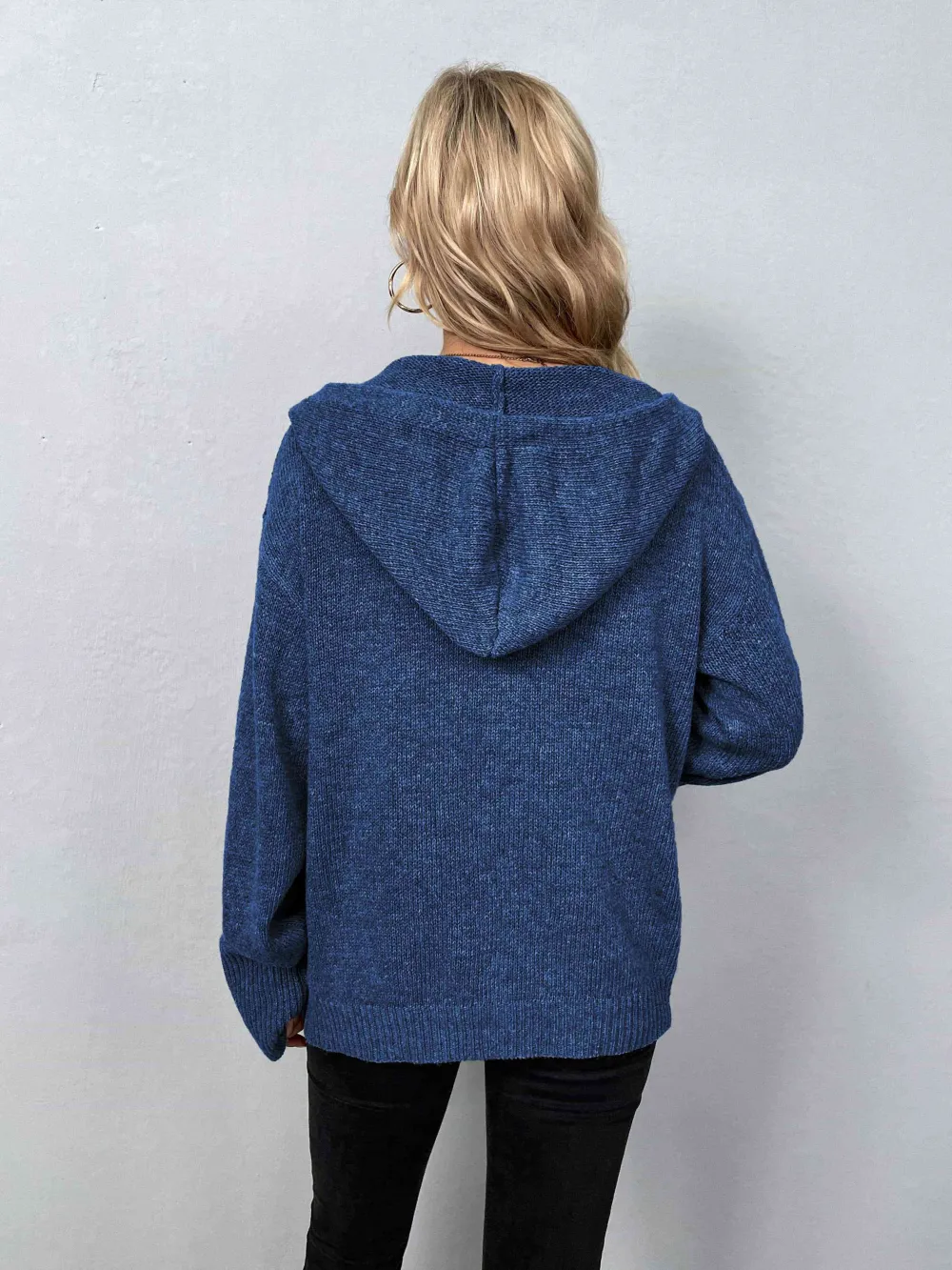 Hooded Button Front Sweater