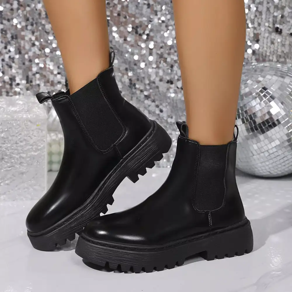 Easy Round Toe Platform Boots