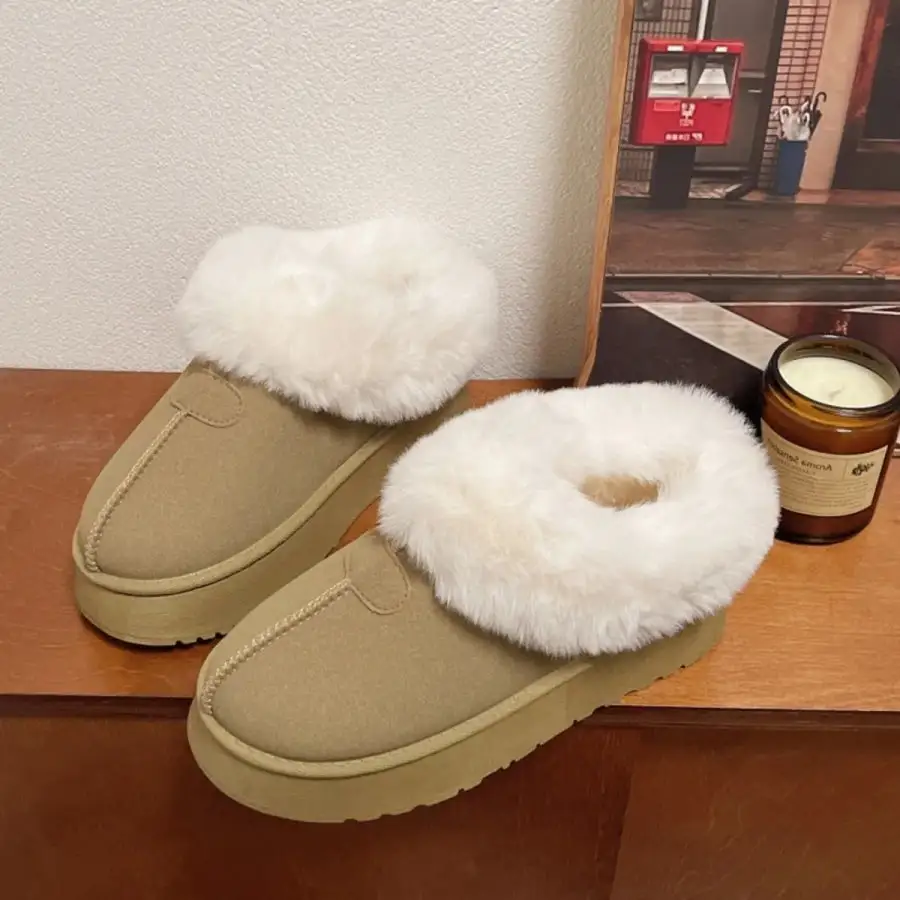 Cozy Furry Platform Boots