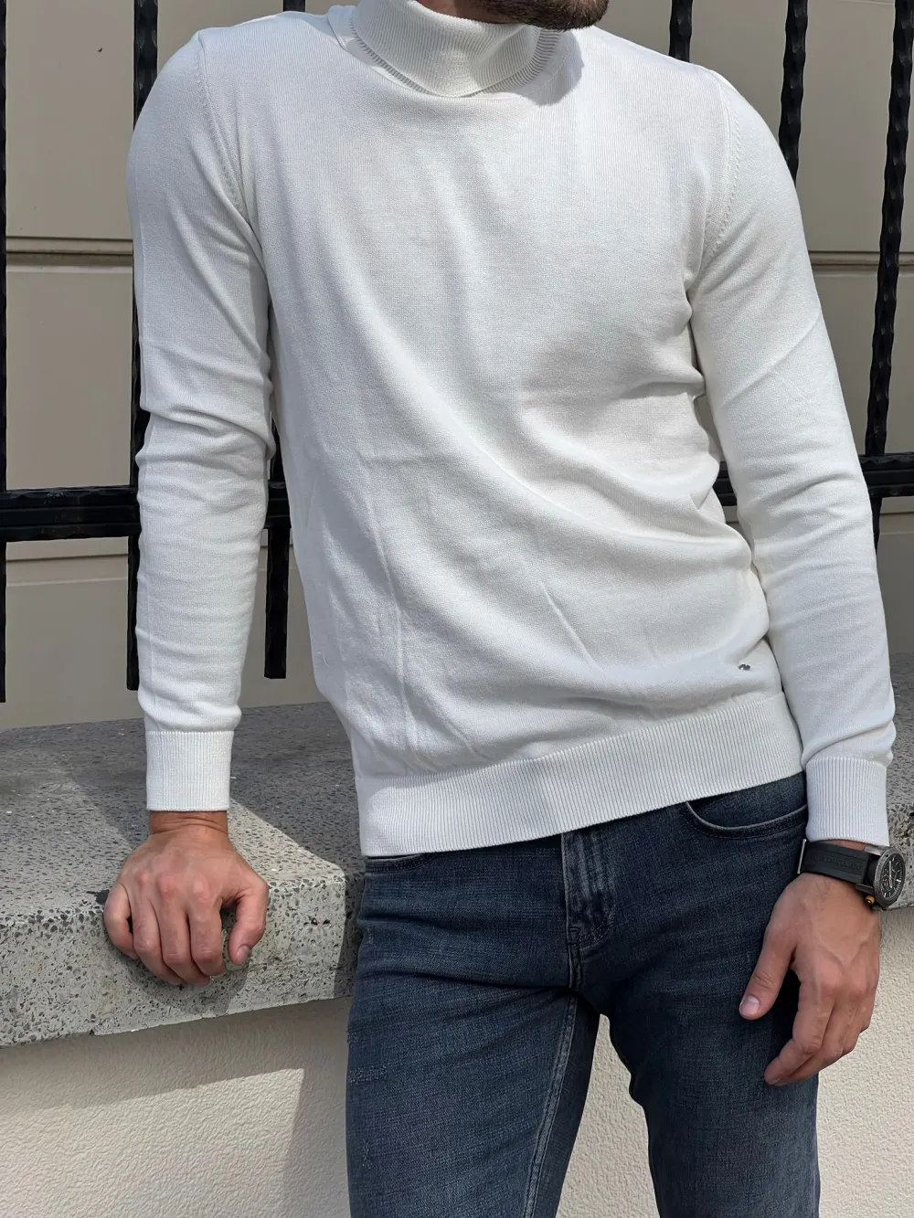 Refined Slim Fit Cotton Turtleneck Sweater