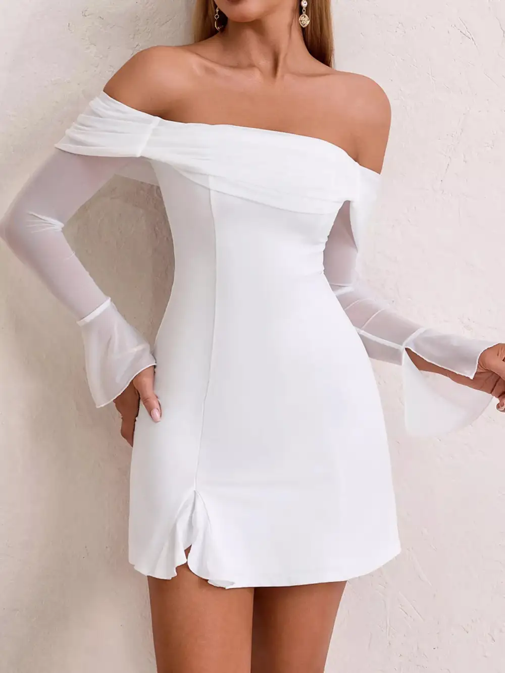 Lightweight Feel Long Sleeve Mini Dress
