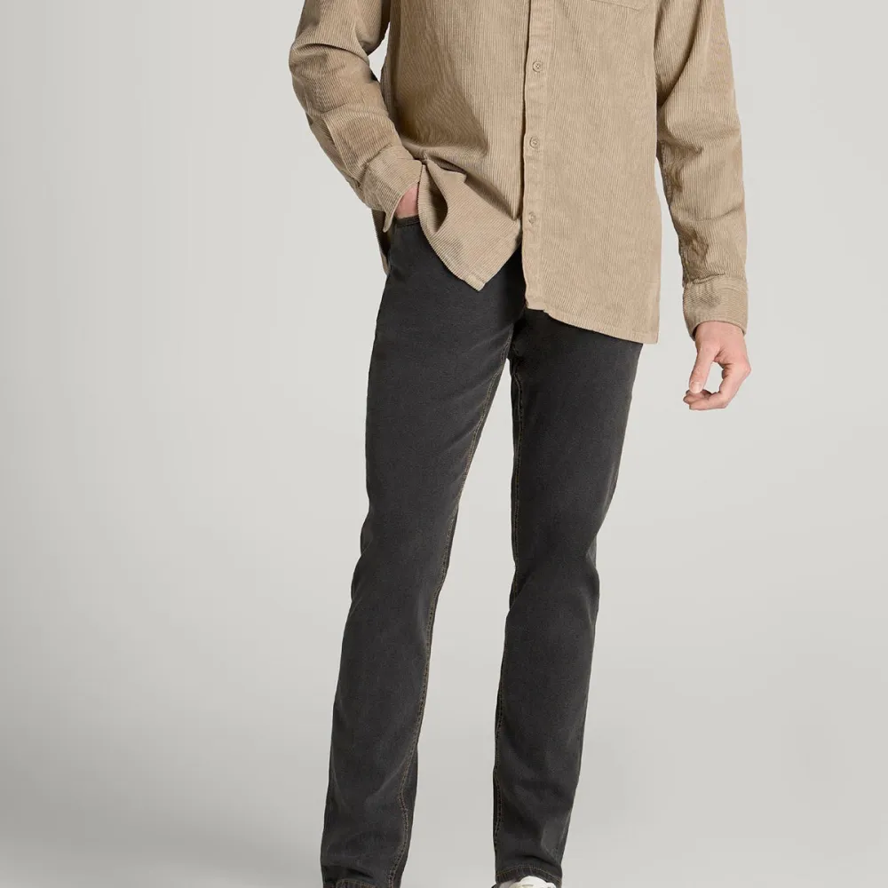 Men's Classic Tapered Fleece Cotton Jeans