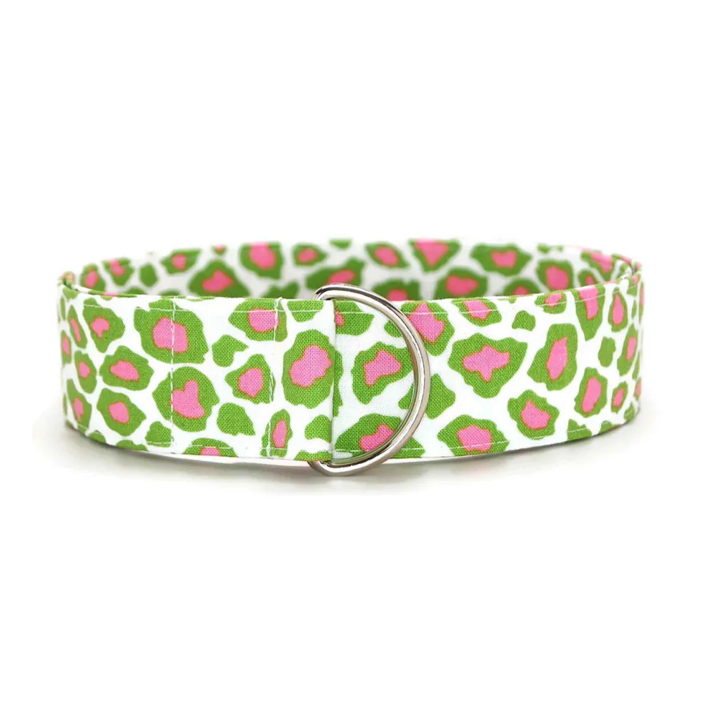 Leopard Pattern D-Ring Cotton Belt