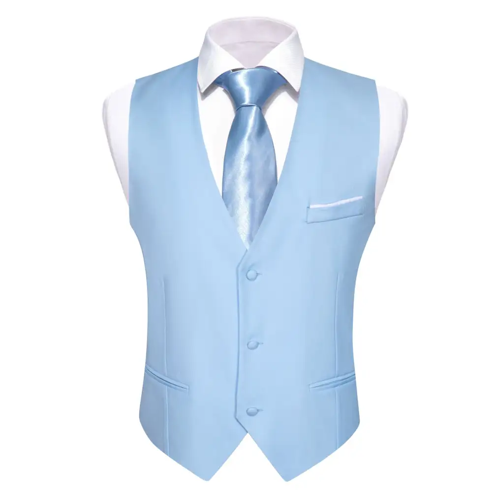 V Neck Casual Silk Dress Vest