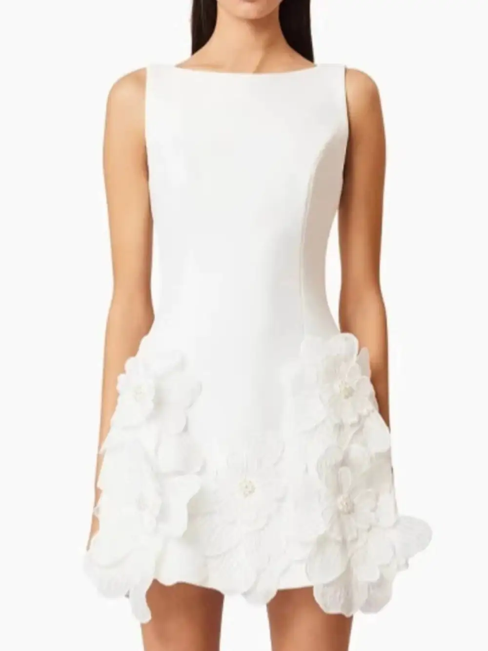 Floral Round Neck Sleeveless Dress Casual