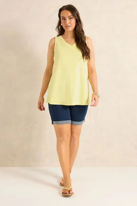 Yellow Premium Cotton Vest Top